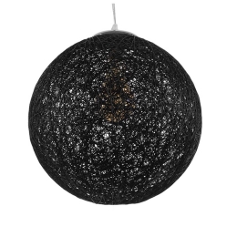 Φωτιστικό Οροφής Calle 01360 Black GloboStar Ψάθα