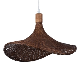 Φωτιστικό Οροφής Cuba 01718 Φ43x30cm 1xE27 Dark Brown GloboStar