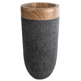 Κασπώ Δαπέδου Ballagio 20745 Φ42x91cm Anthracite-Natural GloboStar Τσιμέντο