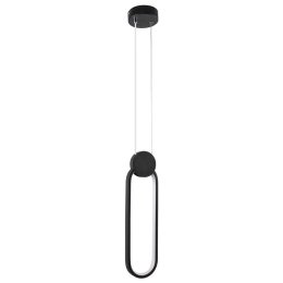 Φωτιστικό Οροφής Ildi 61088 Led 12W 10x2,3x38cm Black GloboStar Αλουμίνιο