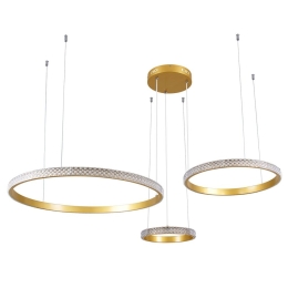 Φωτιστικό Οροφής Diamond Trio 61143 Led 100W Φ25x40x60cm Gold GloboStar
