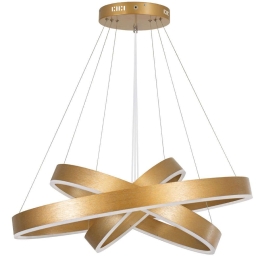 Φωτιστικό Οροφής Με Τηλεχειριστήριο Venom Trio 61190-DECO Φ40/60/80cm Dim Led 14158lm 120W Gold Globostar