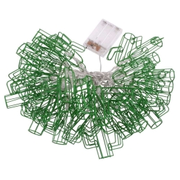 Χριστουγεννιάτικα Λαμπάκια Σειρά Cactus 40 Led 79802 6m Με Μπαταρίες 4W 6000K Green GloboStar