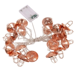 Χριστουγεννιάτικα Λαμπάκια Σειρά Lamp 20 Led 79808 3m Με Μπαταρίες 2W 2700K Bronze GloboStar