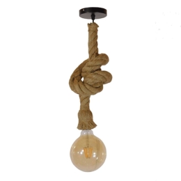 Φωτιστικό Οροφής Rope 01278 Φ3,5x100cm 1xE27 Beige GloboStar