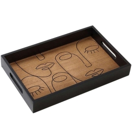 Διακοσμητικός Δίσκος GOR101 36x23cm Beige-Brown Espiel Mdf