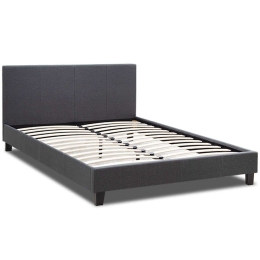 Κρεβάτι Flat (Για Στρώμα 160x200cm) 0228296 212x166x86cm Anthracite Διπλό