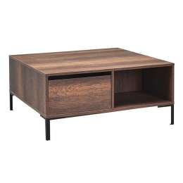 Τραπεζάκι Σαλονιού Slide 0204098 90x90x42cm Walnut