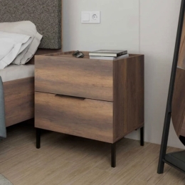 Κομοδίνο Oryana 0258270 55x44x59cm Walnut
