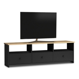 Έπιπλο Τηλεόρασης Sole 0243425 150x32x47cm Black Antique - Oak