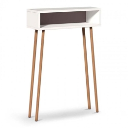 Κονσόλα Moca 0117683 60x22x87cm White-Natural