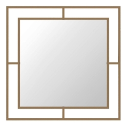 Καθρέφτης Τοίχου Corner 0207505 58,6x2x58,6cm Gold Αλουμίνιο