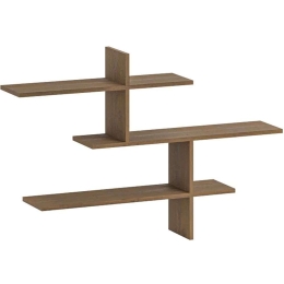 Ραφιέρα Τοίχου Leo 0241555 123x22x80cm Light Walnut