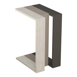 Βοηθητικό Τραπεζάκι Muju 0207491 30x40x57cm Light Moca -White Antique-Anthracite