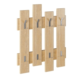 Κρεμάστρα Τοίχου Wave 0207530 64x4x81cm Natural Oak Μοριοσανίδα, Μελαμίνη