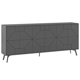 Μπουφές Dune 0214113 184x35x77,4cm Anthracite Μελαμίνη,Μέταλλο