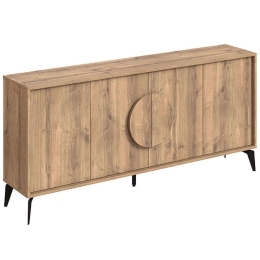 Μπουφές Gora 0214153 180x35,6x82cm Light Brown Μελαμίνη,Μέταλλο