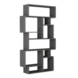Βιβλιοθήκη Karmato 214182 96x25,5x168,5cm Anthracite Μελαμίνη