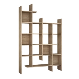 Βιβλιοθήκη Manco 214214 122x25,5x188cm Oak Μελαμίνη