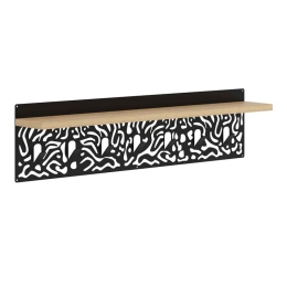 Κρεμάστρα Τοίχου Novo 0234830 80x12,2x20cm Sapphire Oak - Black Μελαμίνη,Μέταλλο
