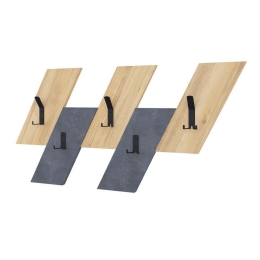 Κρεμάστρα Τοίχου Livy 0241578 75,2x1,8x45,3cm Sapphire Oak - Grey Retro Μοριοσανίδα, Μελαμίνη