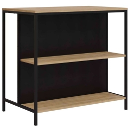 Τραπέζι Μπαρ Detroit Megapap 100x60x95cm Oak-Black Μοριοσανίδα, Μέταλλο