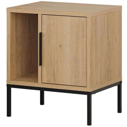 Κομοδίνο Glynn 0249794 45x35x50cm Black-Oak