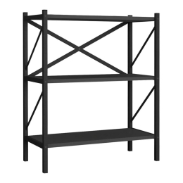 Βιβλιοθήκη Jocasta 0212520 66x34x85cm Anthracite