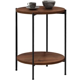Τραπεζάκι Βοηθητικό Argento 0242236 43x43x60cm Walnut-Black