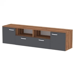 Έπιπλο Τηλεόρασης Girit 0253730 181,3x41x46,2cm Walnut-Anthracite