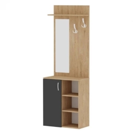 Έπιπλο Εισόδου Norva 0253733 67,8x36,3x200,6cm Anthracite-Oak