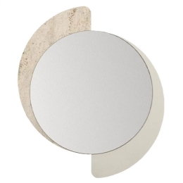 Καθρέπτης Τοίχου Sevilla 0265911 59,2x2,2x69cm Sandstone-Travertine Μοριοσανίδα, Μελαμίνη