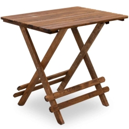 Τραπέζι Πτυσσόμενο Queen 70x60x75cm Walnut