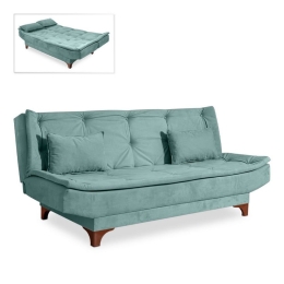 Καναπές - Κρεβάτι Lucas 0234429 Τριθέσιος 190x85x85cm Sea Green