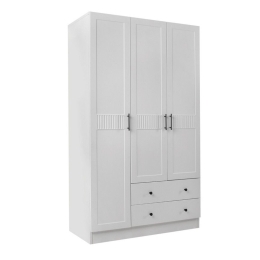 Ντουλάπα Ρούχων Jenna 0235939 Τρίφυλλη 105x50x182cm White Τρίφυλλη