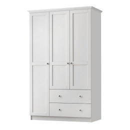 Ντουλάπα Ρούχων Emily 0235942 Τρίφυλλη 105x50x210cm White Τρίφυλλη