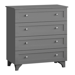 Συρταριέρα Emily 0235953 80x42x85cm Anthracite