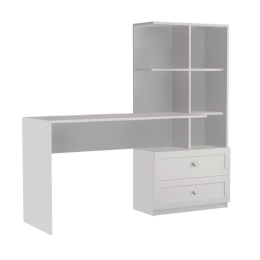 Γραφείο Εργασίας Emily 0235961 Με Βιβλιοθήκη 155x60x152cm White