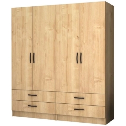 Ντουλάπα Τετράφυλλη Ricardo 0256521 160x51,8x181cm Sonoma Τετράφυλλη