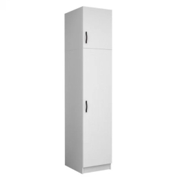 Ντουλάπα Μονόφυλλη Με Πατάρι Victoria 0260751 50x60x240cm White Μονόφυλλη