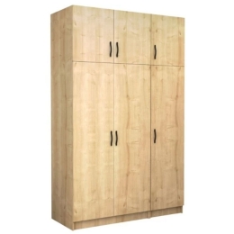 Ντουλάπα Τρίφυλλη Με Πατάρι Victoria 0260764 150x60x240cm Sonoma Τρίφυλλη