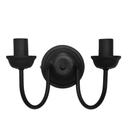 Φωτιστικό Τοίχου - Απλίκα 01-0368 S-11/Ap 2/E27 17,5x23,5x15,5cm Black Heronia Μέταλλο