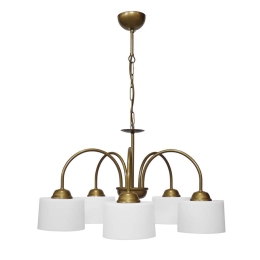 Φωτιστικό Οροφής Bella Drum 01-0376 5/E27 Φ55x70cm Gold Matte-White Heronia Μέταλλο