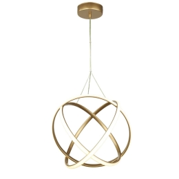 Φωτιστικό Οροφής Atomic-40 01-0407 LED 69W 3000K/4000K/6000K 7000Lm 40x80cm Gold Matt Heronia