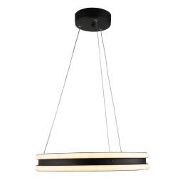 Φωτιστικό Οροφής Helios-40 01-0415 LED 35W 3000K/4000K/6000K 3600Lm 40x65cm Black Heronia