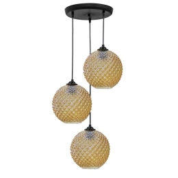 Φωτιστικό Οροφής GL-5010 02-0287 3/Ε27 Φ36x82cm Honey Heronia