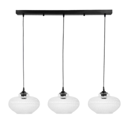 Φωτιστικό Οροφής - Ράγα Rigato 02-0342 3/Ε27 Φ25x80x96cm Clear Heronia