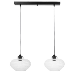 Φωτιστικό Οροφής - Ράγα Rigato 02-0345 2/Ε27 Φ25x55x96cm Clear Heronia