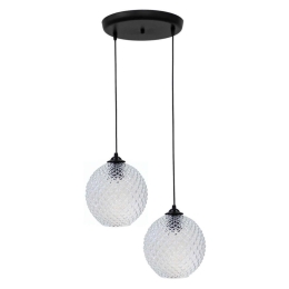 Φωτιστικό Οροφής GL-5010 02-0362 2/Ε27 Φ36x82cm Clear Heronia