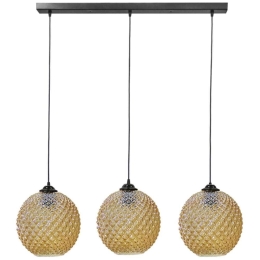 Φωτιστικό Οροφής - Ράγα GL-5010 02-0373 3/Ε27 Φ25x80x96cm Honey Heronia